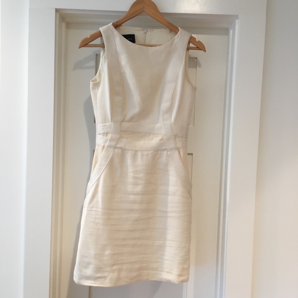 White and Ivory Akris Cocktail Dress